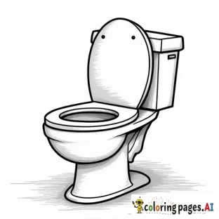 mans head sticking out of a toilet bowl