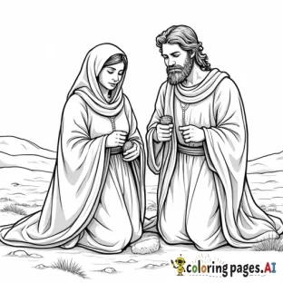 mary and joseph travelling to bethlehem