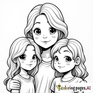 mother 2 daughters 1 son