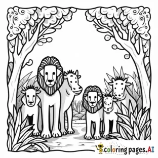 my teacher  and 7 students in the jungle