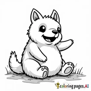 niñas besandose - Free Printable Coloring Page
