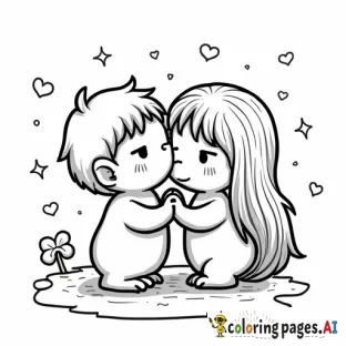 now make one of them kissing