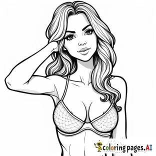 nude sexy woman holding her bare breasts and smirking