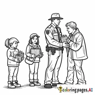 orange county Florida sheriff officer passing out Christmas toys to kids