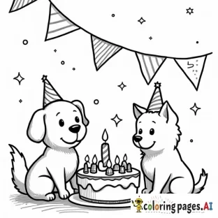 pets having a birthday party