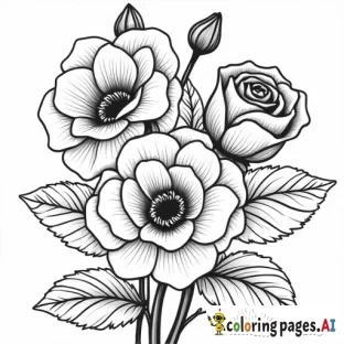 pretty roses with lisa frank vibe