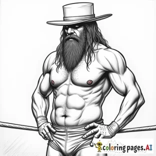 pro wrestler the undertaker laying his hat in the ring
