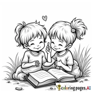 Przygotowania do konkursu: Dzieci siedzą w klasie przy stolikach, widać materiały do eksperymentów, a Staś czyta wielką księgę.