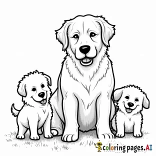 puppies and scary big dog