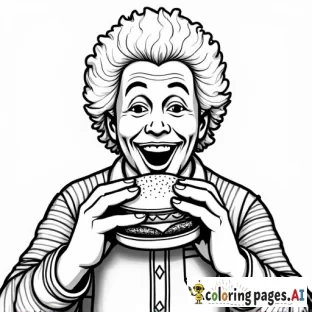 ronald mcdonald eating a burger