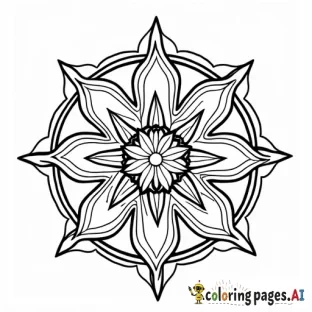 ROOT CHAKRA SYMBOL  , Coloring Page, black and white, line art, white background, Simplicity, Ample White Space. The background of the coloring page is plain white to make it easy for young children to color within the lines. The outlines of all the subjects are easy to distinguish, making it simple for kids to color without too much difficulty