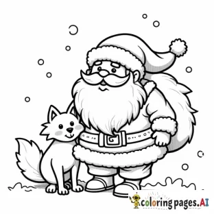 Santa with a fox