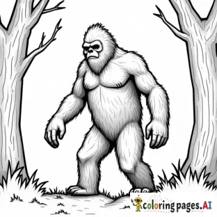 Sasquatch in the woods