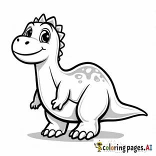 Simple cartoon dinosaur