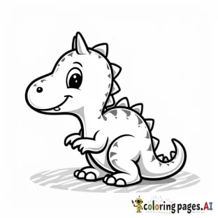 Simple cartoon dinosaur