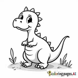 Simple cartoon dinosaur