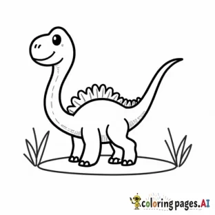 Simple cartoon dinosaur