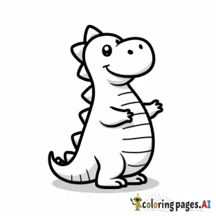 Simple cartoon dinosaur