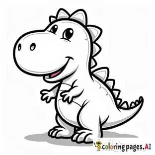 Simple cartoon dinosaur