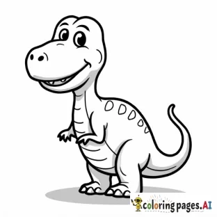 Simple cartoon dinosaur