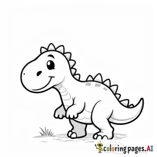 Simple cartoon dinosaur