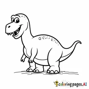 Simple cartoon dinosaur