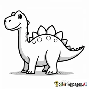 Simple cartoon dinosaur