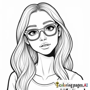 smart girl without glases