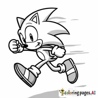 Sonic the hedgehog running fast with super mario