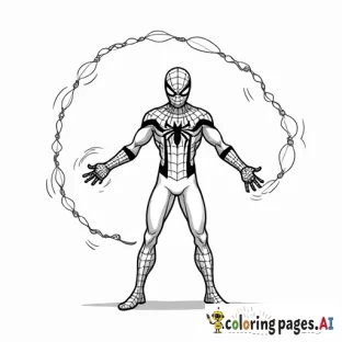 Spider-Man as a magician, performing tricks and pulling objects from his webs for kids.