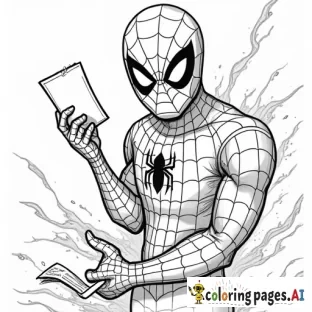 Spider-Man as a mail carrier, delivering letters to people using his web-swinging skills.