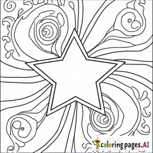 stars and swirls coloring pages