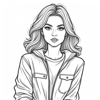 Teenage - Free Printable Coloring Page