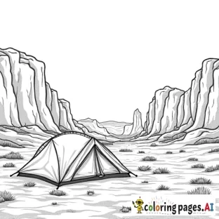 Tent camping at arches national park