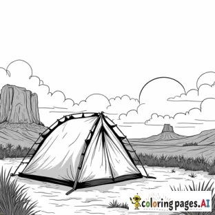 Tent camping at arches national park