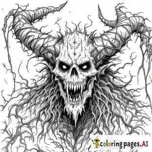 Terrifying satanic monster