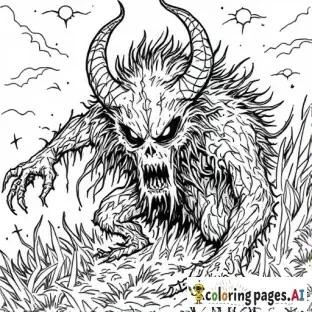 Terrifying satanic monster