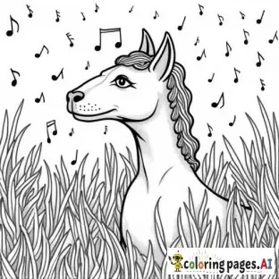 The name Alexander in a field of music notes and Aquarius astrology signs