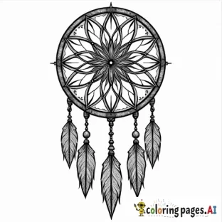 Tribal dreamcatcher mandala