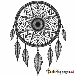 Tribal multi-dreamcatcher mandala