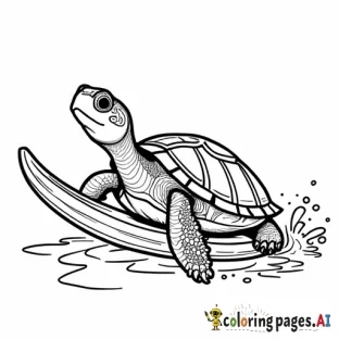 turtle surfing