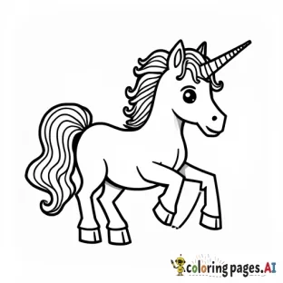 Unicorn coloring page