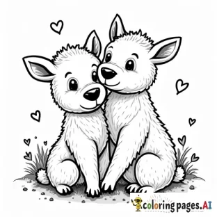 valentine coloring page saying "cozy up at frecon farms"