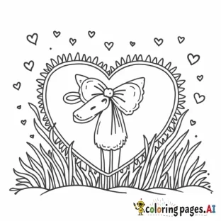 valentine coloring page saying "cozy up at frecon farms"