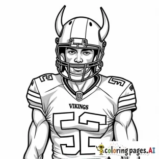 vikings football player with helmet
