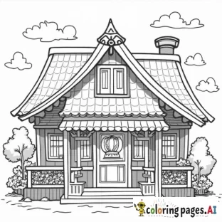 Whole Store Outside Cozy Dreamy Japanese Store Style: Ghibli Style No Color, No Shading