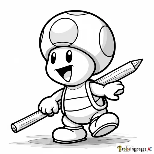 Toad hitting Mario with stick from the movie