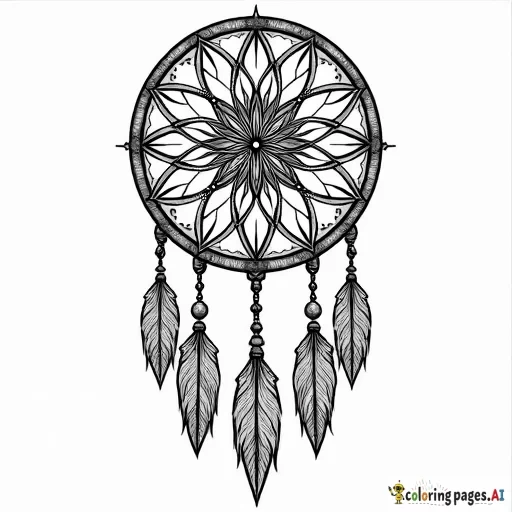 Tribal dreamcatcher mandala