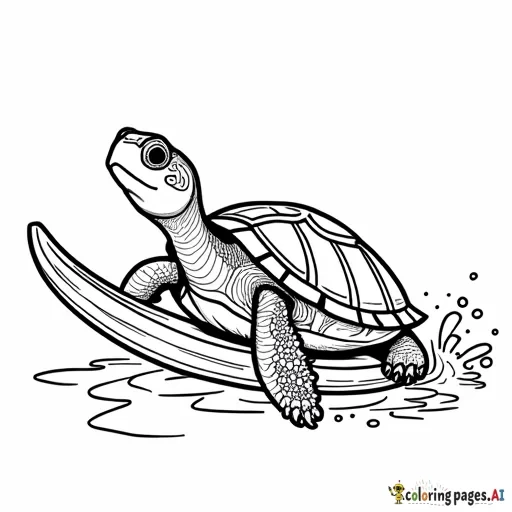 turtle surfing