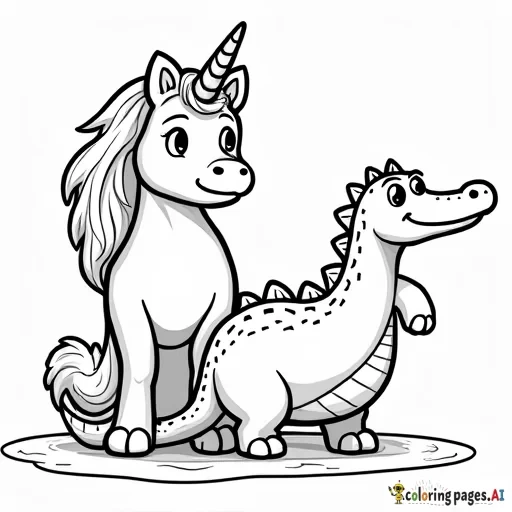 unicorn cat and crocodile